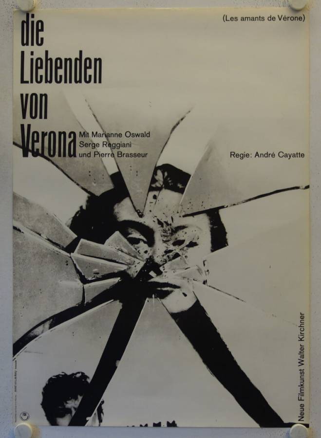 Die Liebenden von Verona originales deutsches Filmplakat (R60s)